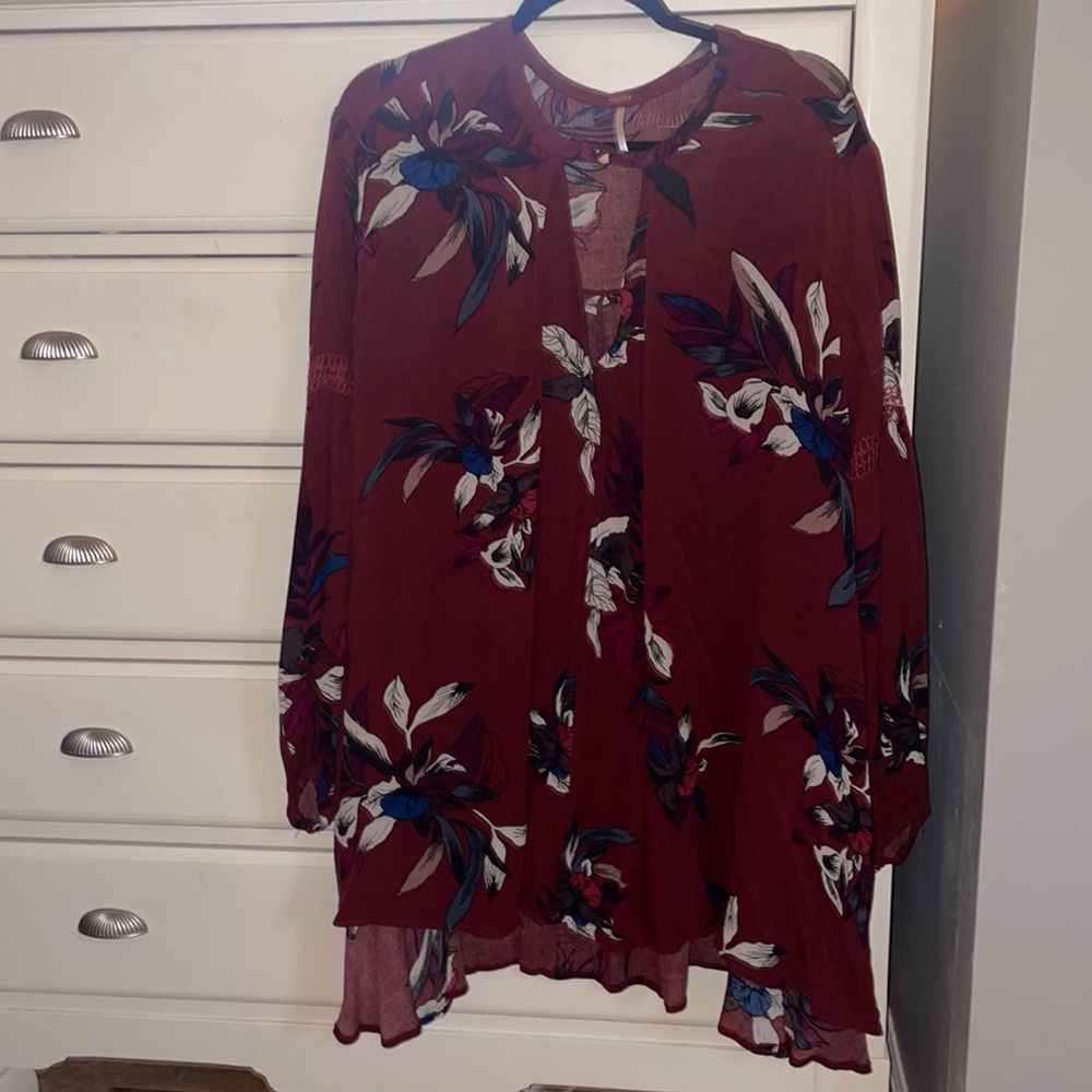 FREE PEOPLE long sleeve shift dress